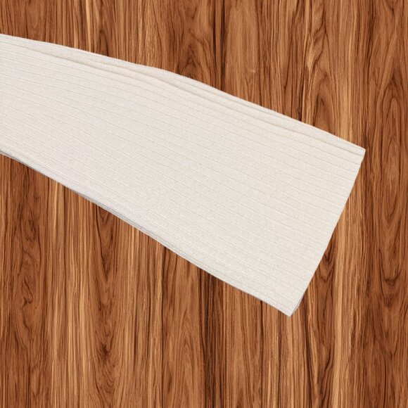 VINCE Women's Cashmere Cream Ribbed Shoulder Slit Belll Sleeve Sweater, Size M - Picture 5 of 8